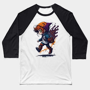 Costumed Quest - Halloween Under the Moonlight Baseball T-Shirt